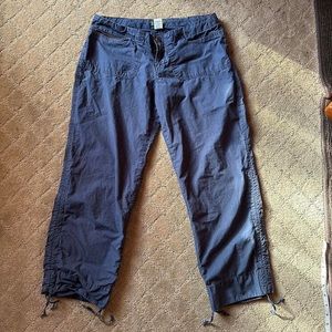 vintage authentic y2k abercrombie blue cargo low rise pants